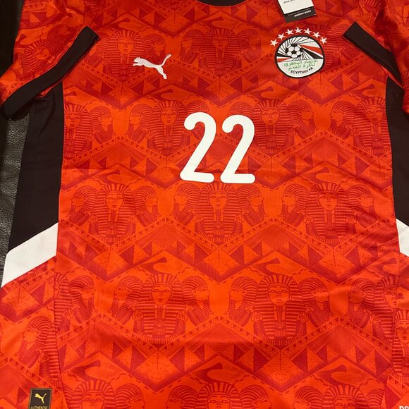 Puma EGYPT National Team OMAR MARMOUSH Men's JERSEY Red M,L,XL,2X New with tags - Picture 6 of 6